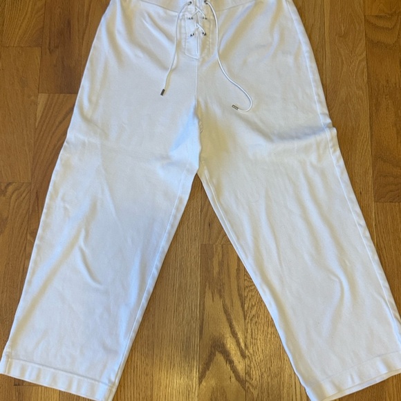 Pants White Lace-Up Pants - Picture 2 of 5